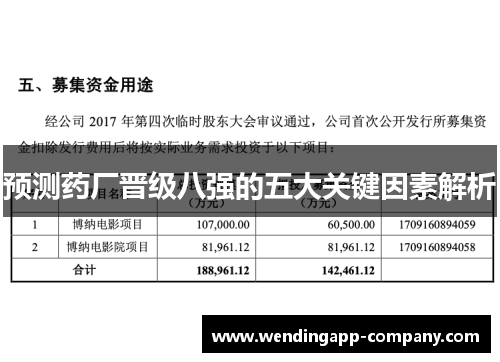 预测药厂晋级八强的五大关键因素解析